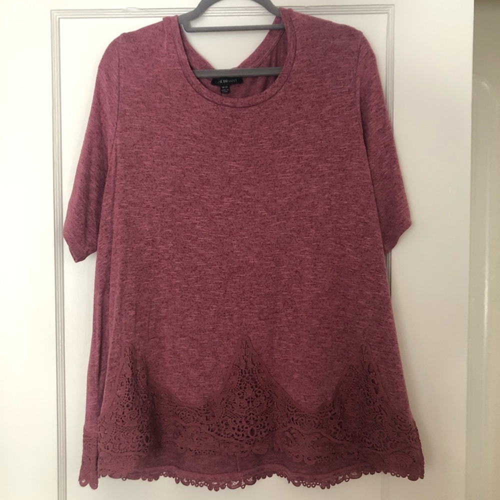 Hacci knit tunic tee